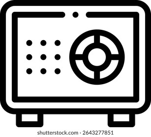 safebox icon. Thin Linear Style Design Isolated On White Background