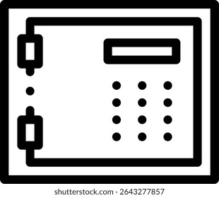 safebox icon. Thin Linear Style Design Isolated On White Background