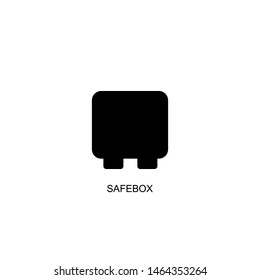 safebox icon vector black design