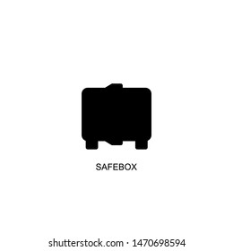 safebox icon vector black design