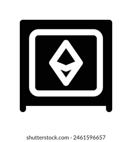 safebox icon. vector glyph icon for your website, mobile, presentation, and logo design.