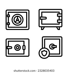 Safebox icon vector illustration logo template for many purpose. Isolated on white background.