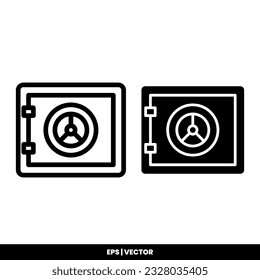 Safebox icon vector illustration logo template for many purpose. Isolated on white background.