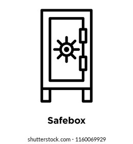 Safebox icon vector isolated on white background, Safebox transparent sign , line and outline elements in linear style