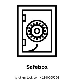 Safebox icon vector isolated on white background, Safebox transparent sign , line and outline elements in linear style