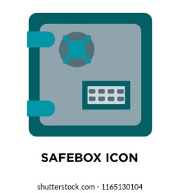 Safebox icon vector isolated on white background, Safebox transparent sign , insurance symbols