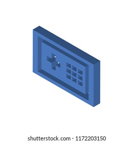 Safebox isometric left top view 3D icon