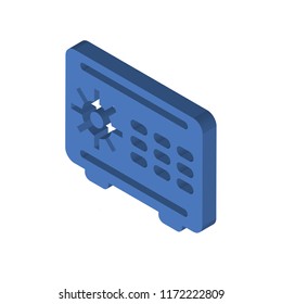 Safebox isometric left top view 3D icon