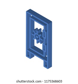 Safebox isometric left top view 3D icon