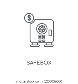 Safebox linear icon. Safebox concept stroke symbol design. Thin graphic elements vector illustration, outline pattern on a white background, eps 10.