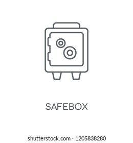 Safebox linear icon. Safebox concept stroke symbol design. Thin graphic elements vector illustration, outline pattern on a white background, eps 10.