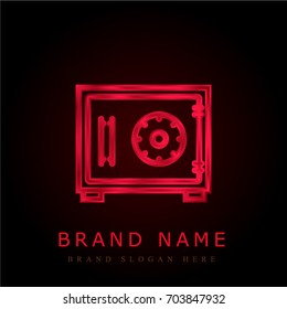 Safebox red chromium metallic logo