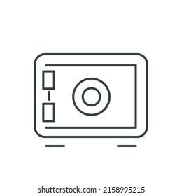 Safebox thin line icon. Element of simple icon for websites, web design, mobile app, info graphics. Thin line icon for website design and development, app development on white background