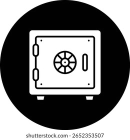 Icono de Vector de la caja fuerte. Se puede utilizar para aplicaciones de impresión, móviles y de Web.