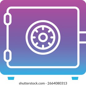 Safebox-Vektorsymbol. Kann für Druck-, Mobil- und Web-Anwendungen verwendet werden.