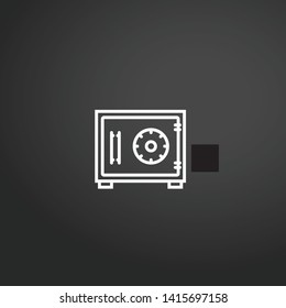 Safebox vector icon. Safebox concept stroke symbol design. Thin graphic elements vector illustration, outline pattern for your web site design, logo, UI. EPS 10.