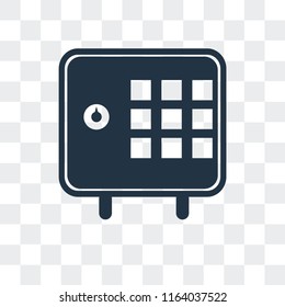 Safebox vector icon isolated on transparent background, Safebox logo concept