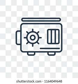 Safebox vector icon isolated on transparent background, Safebox logo concept