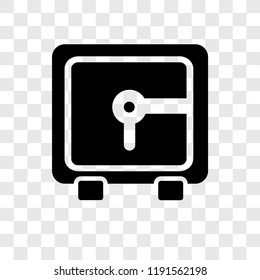 Safebox vector icon isolated on transparent background, Safebox transparency logo concept