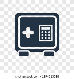 Safebox vector icon isolated on transparent background, Safebox transparency logo concept