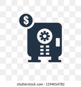 Safebox vector icon isolated on transparent background, Safebox transparency concept can be used web and mobile