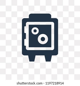 Safebox vector icon isolated on transparent background, Safebox transparency concept can be used web and mobile