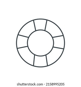 Safebuoy thin line icon. Element of simple icon for websites, web design, mobile app, info graphics. Thin line icon for website design and development, app development on white background