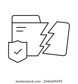 Safeguard data integrity with the data loss prevention icon, implementing strategies and controls to prevent data breaches, leaks, and unauthorized access.