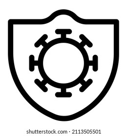 Safeguarding from the coronavirus as a shield logotype
