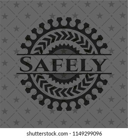 Safely dark emblem. Retro