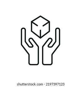 Icono de entrega segura: trazo editable