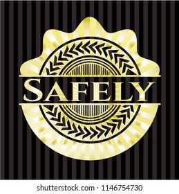 Safely golden emblem