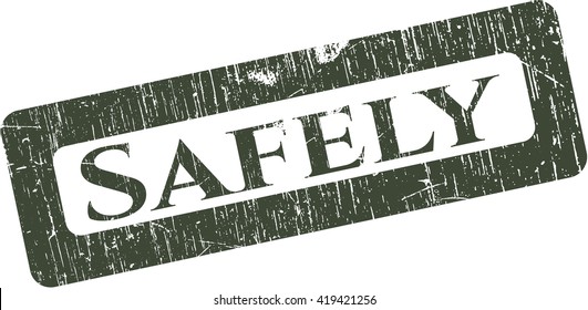 Safely grunge stamp