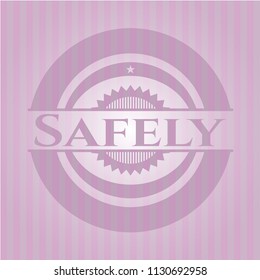 Safely realistic pink emblem