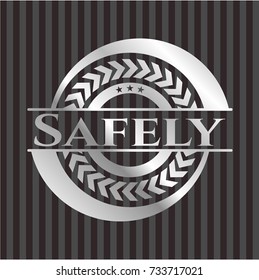 Safely silvery shiny badge