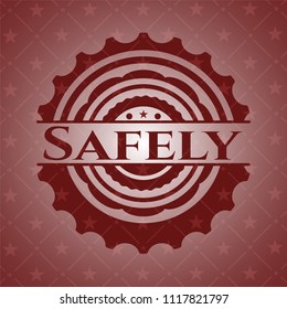 Safely vintage red emblem
