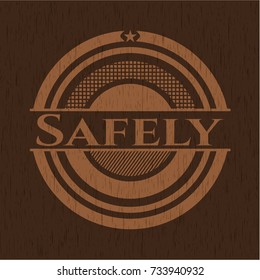 Safely wood emblem. Retro