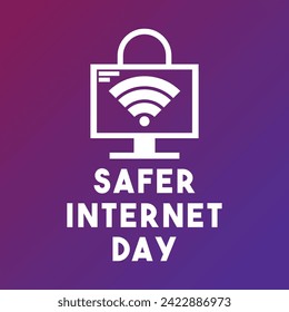 Safer Internet Day. Gradient background. Eps 10.
