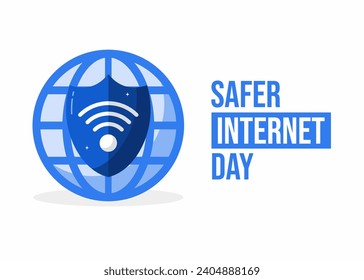 Safer internet day illustration design
