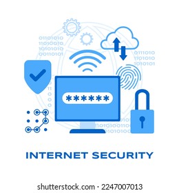 Safer Internet Day.  Social Media. Web banner, infographics, web page. Flat illustration. Vector