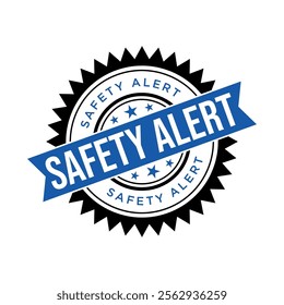 Safety Alert Rubber Stamp Vector Template