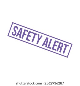 Safety Alert Rubber Stamp Vector Template