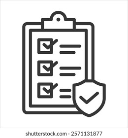 Safety Audit Icon Vector Illustration Outline