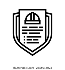 safety audit injury prevention line icon vector. safety audit injury prevention sign. isolated contour symbol black illustration