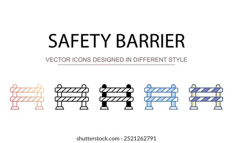 Safety Barrier icon design with white background stock illustration