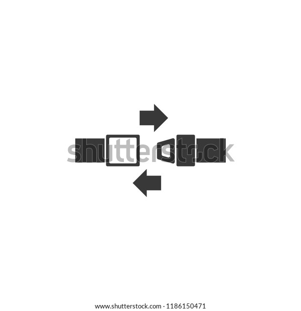 safety belt icon. Element\
of airport icon. Premium quality graphic design icon. Signs and\
symbols collection icon for websites, web design, mobile app  on\
white background