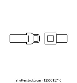 safety belt icon. Element of cyber security for mobile concept and web apps icon. Thin line icon for website design and development, app development