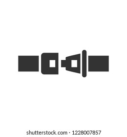 Safety belt. Icon Flat