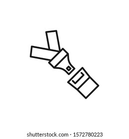 Safety belt icon. Seat belt icon. Fastening seatbelt illustration for modern mobile and web concept.