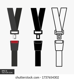 Safety belt icon. Vector concept illustration for design